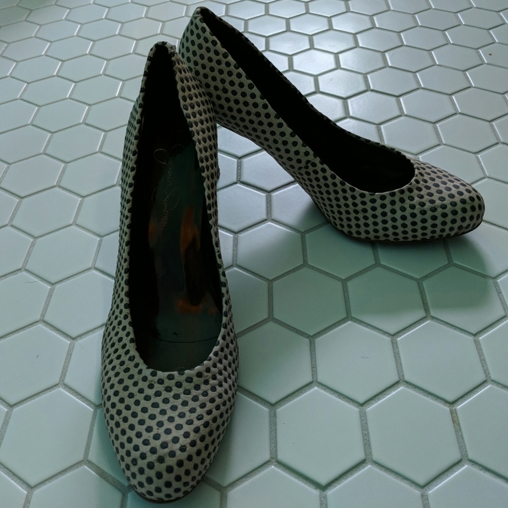 Jessica Simpson polka dot heels